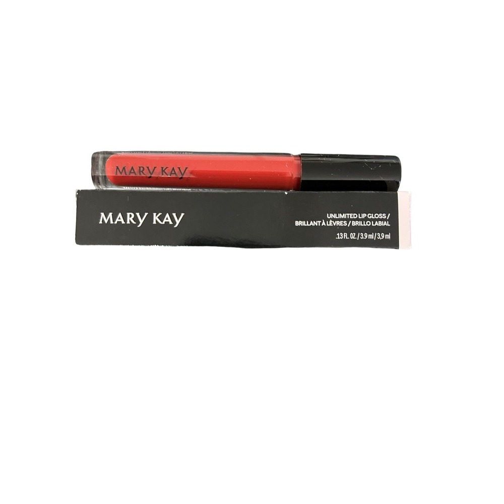 New In Box Mary Kay Unlimited Lip Gloss Iconic Red Full Size 153475